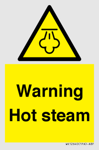 Warning Hot steam